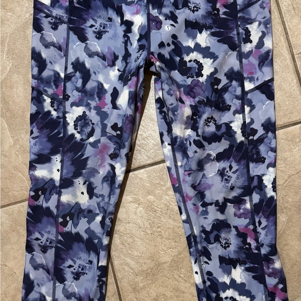 Gaiam Om high waisted floral  leggings XL